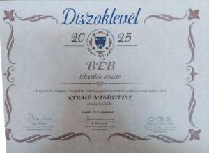 Virágos Vármegyéért oklevél